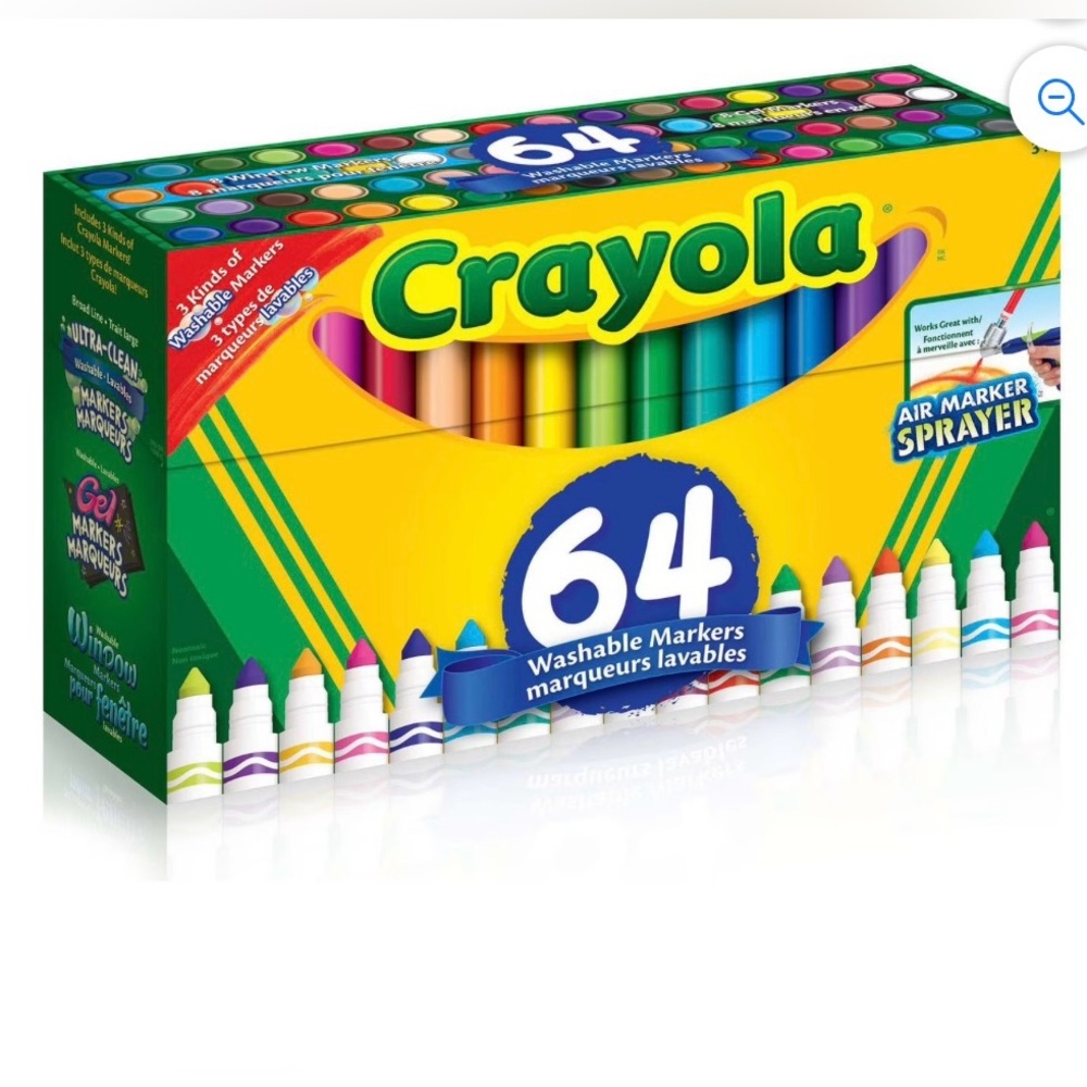 Crayola set of 64 washable markers